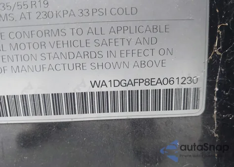 2014 Audi Q5 3.0T Premium Plus из США, поврежденный, VIN WA1DGAFP8EA061230